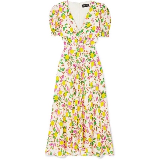 Váy hoa nhỉ cải lụa