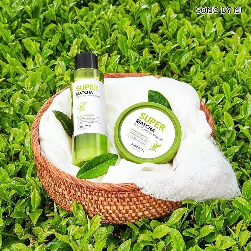 Combo dưỡng da se khít lỗ chân lông Some By Mi Super Matcha Pore (Toner + Mask) _ Some By Mi Chính Hãng