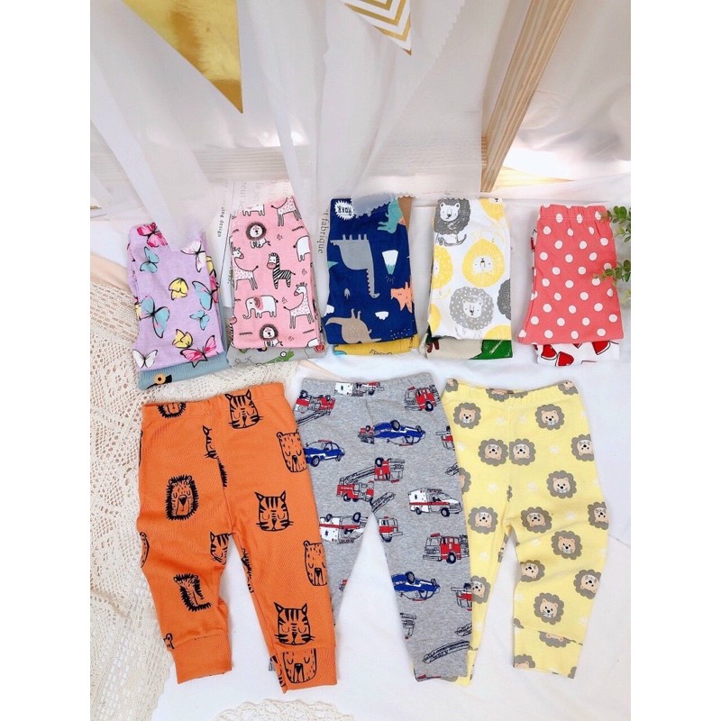 Set 5 quần bozip cotton dài bé trai/ bé gái