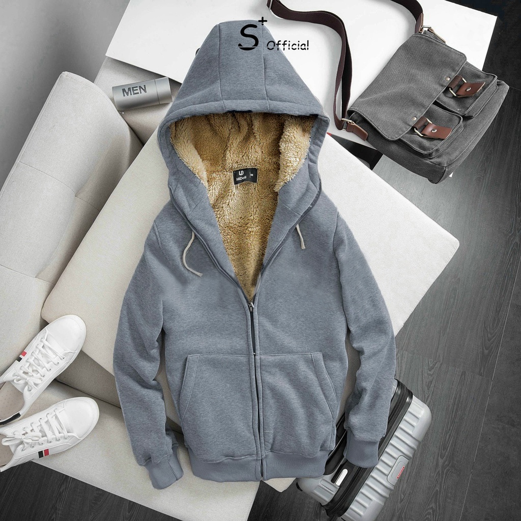 Áo Khoác Nỉ Hoodie Lót Lông Cừu Dày dặn, ấm áp - Áo khoác nam nữ dày dặn ấm áp SPLUS-AH001 | BigBuy360 - bigbuy360.vn