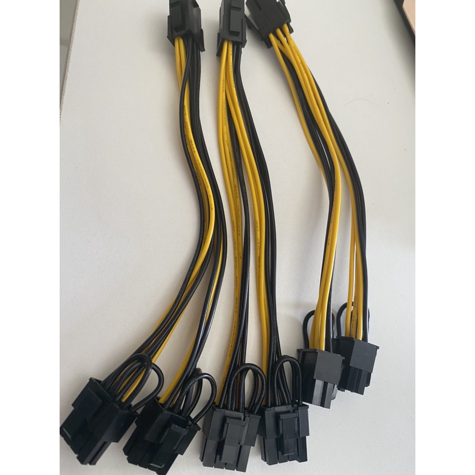 Dây cáp chia nguồn pc 1 ra 2 6pin 8pin giá rẻ