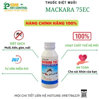 Thuốc diệt muỗi Mackara 75Ec - hạ gục nhanh ruồi, muỗi, kiến gián chai 100ml