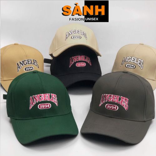 Mũ lưỡi trai thêu chữ ANGELES Nón kết chất kaki cao cấp thời trang form unisex nam nữ K56