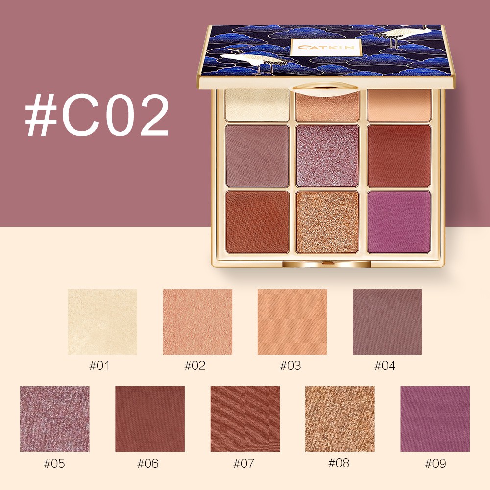 Bảng phấn mắt Catkin 9 màu nhũ và lì kết hợp thời trang sành điệu cho nữ 14.4g | BigBuy360 - bigbuy360.vn