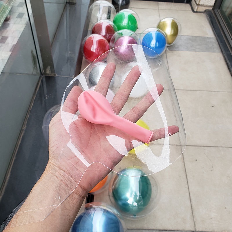 Set 10 Bong Bóng Trong Suốt Bằng latex Hình Trái Tim Trang Trí Tiệc Cưới/Sinh Nhật