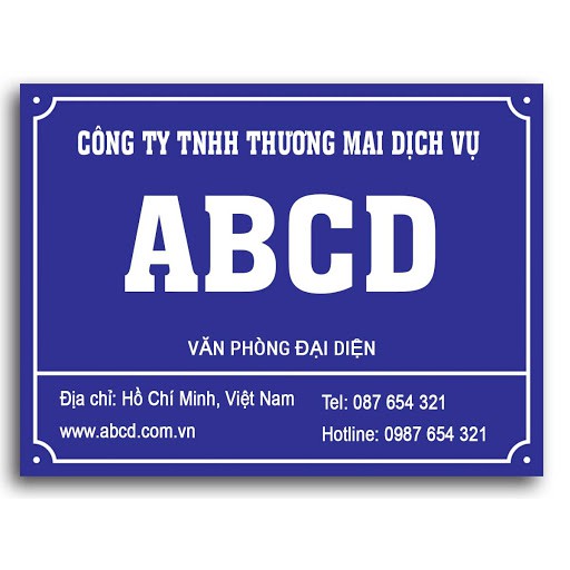 BIỂN TÊN CÔNG TY + BIỂN PHÒNG BAN(có tặng kèm vít nở hoặc băng dính xốp )