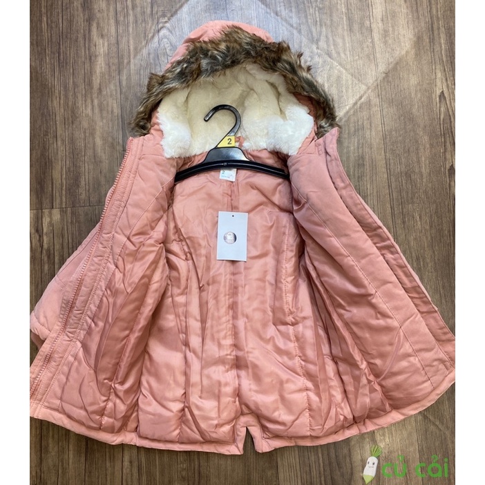 Áo parka An.ko bé gái hồng đất A55