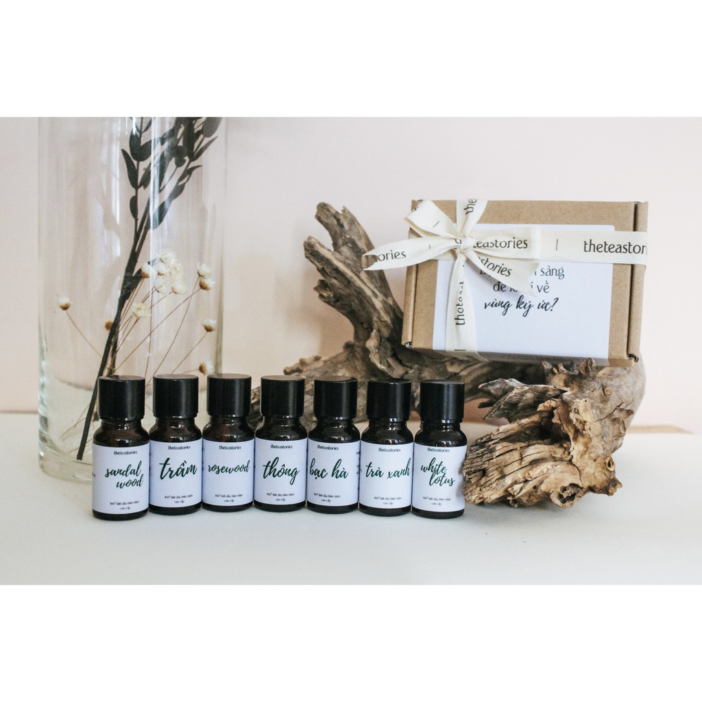 Tinh dầu đơn hương cao cấp 10ml tặng kèm thiệp xinh - The Tea Stories - Liệu pháp mùi hương