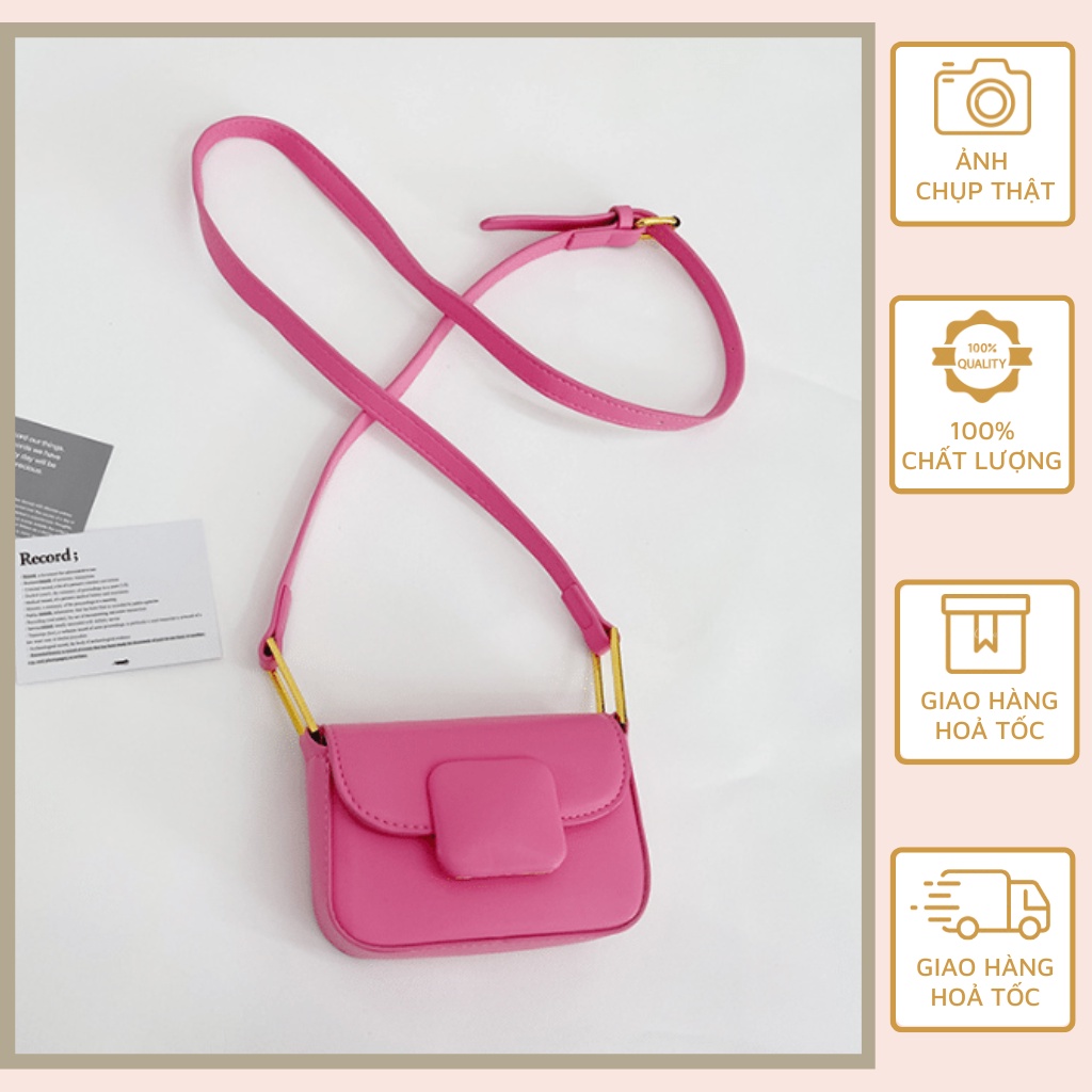 Túi Xách Nữ Đeo Chéo Mini  Cao Cấp Nhiều Màu Da Pu Mềm Mại Dành Cho Mẹ Và Bé Gái - Diễm STore- T137-21