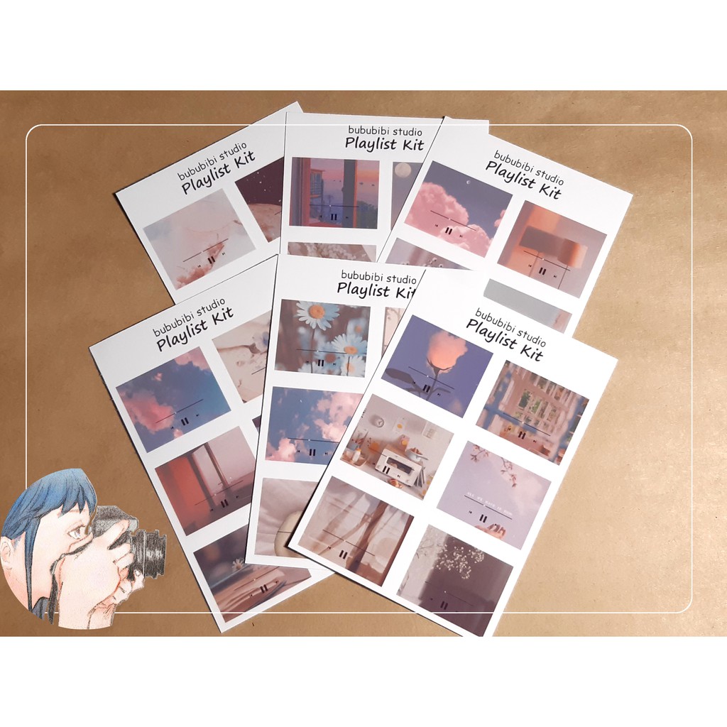 Tờ Bullet Journal sticker: Playlist Kit A