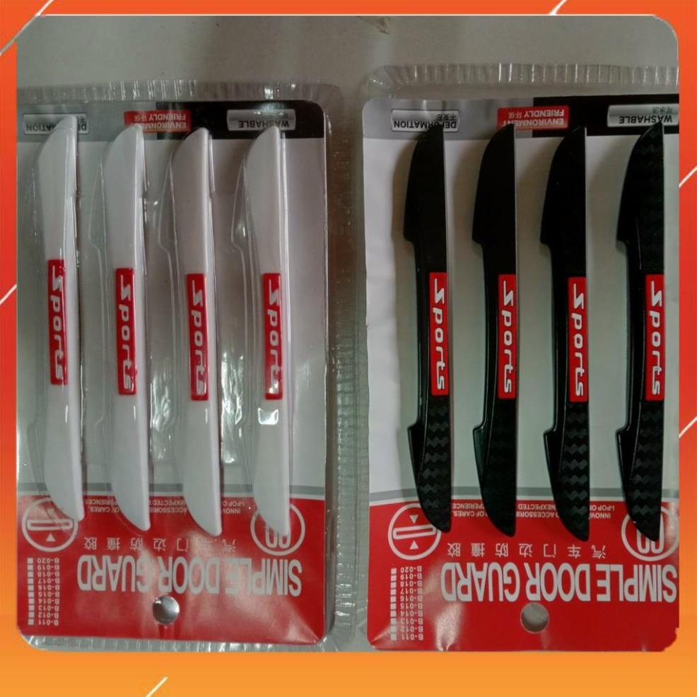 Bộ 4 miếng dán sport chống va đập cánh cửa - miếng dán cao su chống va đập gương và cánh cửa ô tô