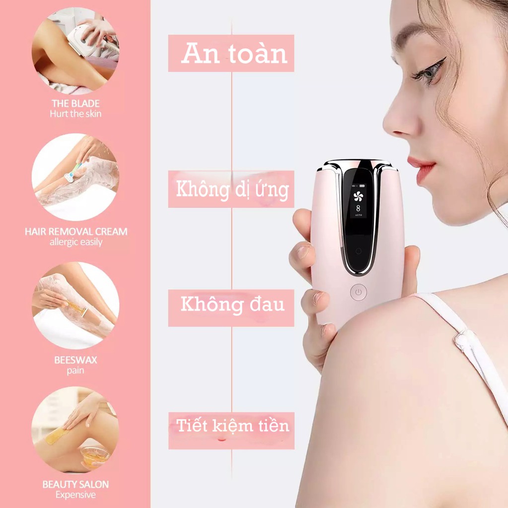 Máy triệt lông Korona 2in1 công nghệ Đức- triệt lông vĩnh viễn, trẻ hoá da, cảm biến nhiệt triệt nhanh tự động-Dinh Dinh