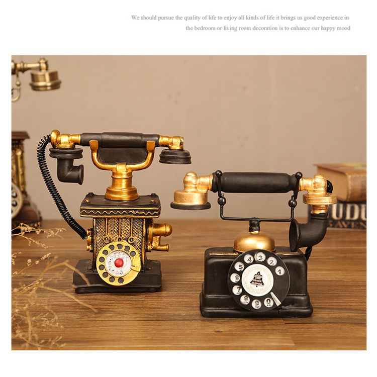 Mô Hình Điện Thoại Bàn Cổ Điển Sáng Tạo Dùng Trang Trí