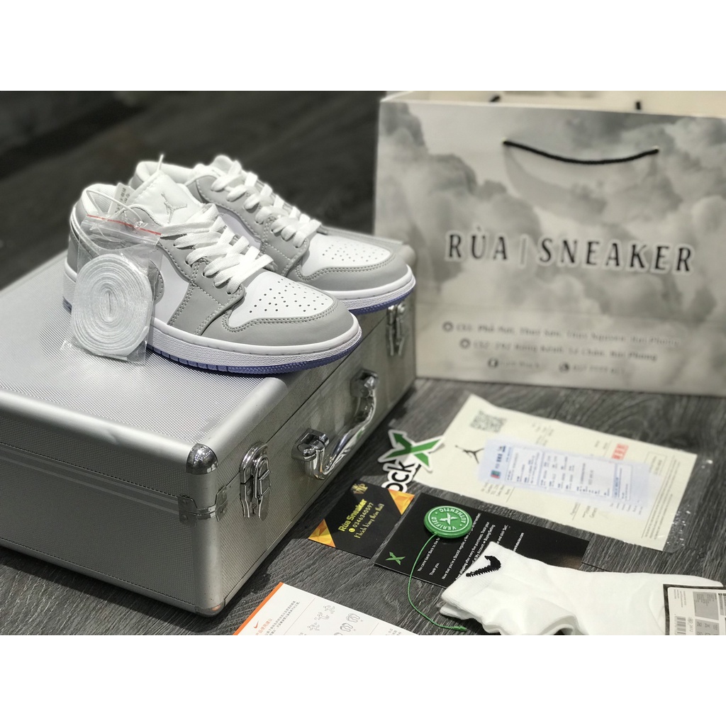 Siêu Phẩm Giày Thể Thảo Sneaker JD Xám Trắng Đế Xanh Siêu Hot Cao Cấp Ảnh Thật + freeship + Tặng Tất