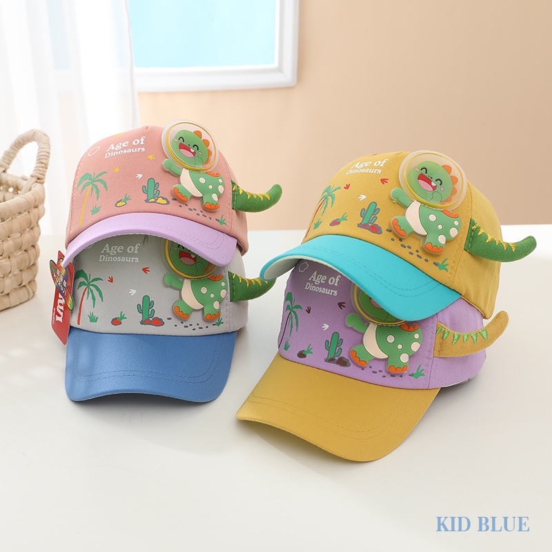 Mũ Lưỡi Trai Da In Hình Khủng Long Đáng Yêu Cho Bé