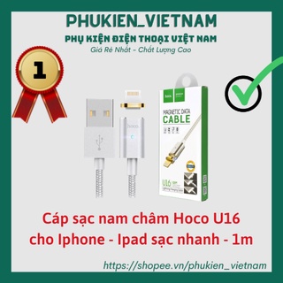 Cáp Sạc Hoco U16 Lightning nam châm ✔ Hỗ trợ sạc nhanh