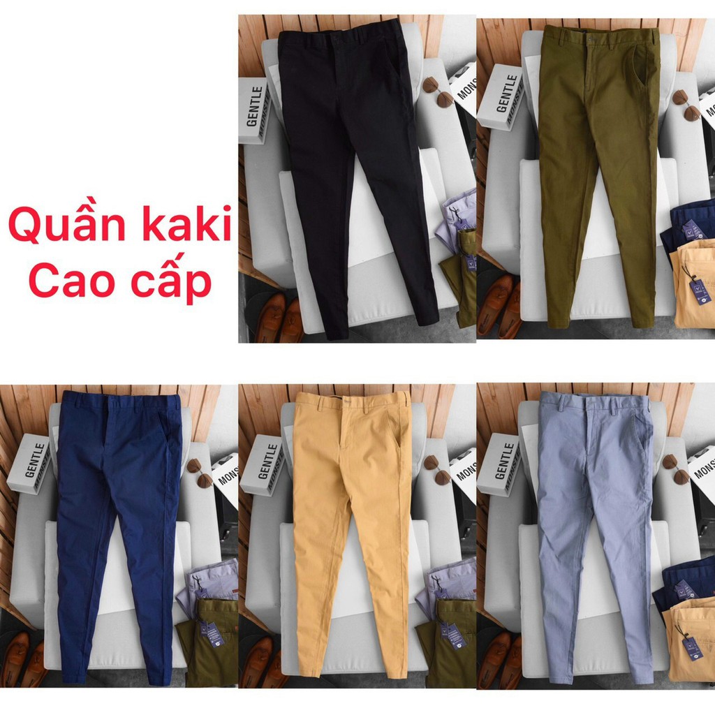 Quần kaki nam chất cao cấp, dáng Âu, 5 màu, full size