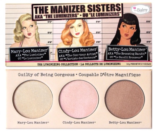 Bảng tạo khối, highlighter , phấn má The Manizer Síter của The Balm