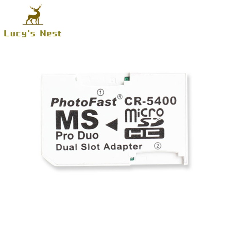 Bộ Chuyển Đổi Thẻ Nhớ Micro Sd Tf Sang 2 Khe Cắm Cho Ms Pro Duo Psp