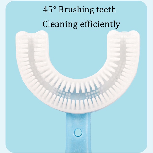 Bàn chải chữ U silicon cho bé 2 tuổi đến 12 tuổi