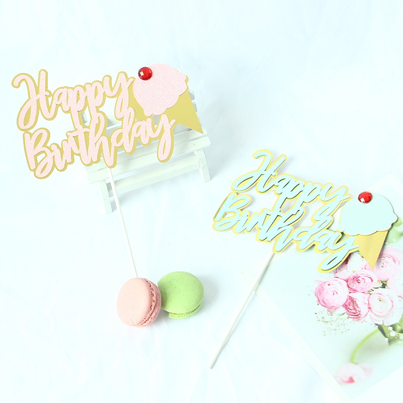 chữ HPBD cream/ 1 cái