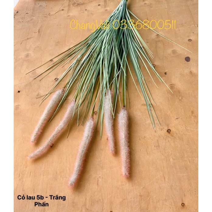 Cụm lau giả 5 nhánh decor phong cách vitage