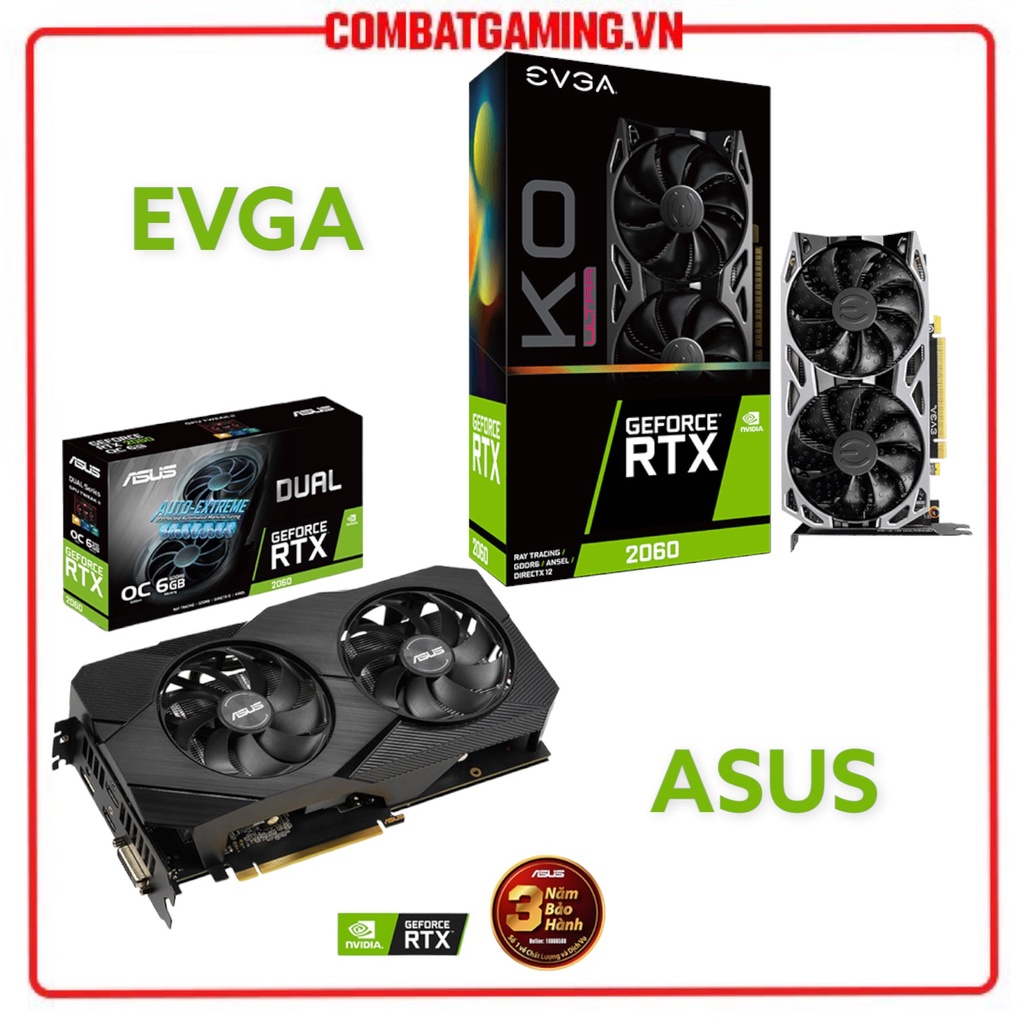 Card Màn Hình EVGA RTX 2060 - ASUS DUAL RTX 2060 OC 6GB GDDR6