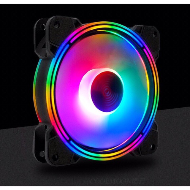 [Quạt Tản Nhiệt] Fan Case Led RGB Coolmoon K2 - Không Cần Hub 12cm