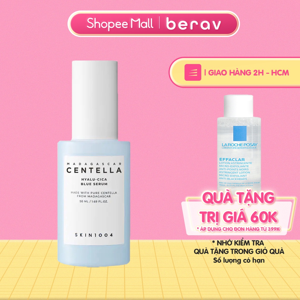 [MẪU MỚI] Tinh Chất SKIN1004 HYALU - CICA Cấp Ẩm, Dưỡng Trắng Da Madagascar Centella SERUM Blue Serum 50ML