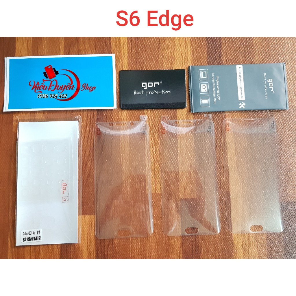 Bộ 4 dán full màn hình Samsung Galaxy S10,S10 Plus,S7,S7 Edge,S8,S8 Plus,S9,S9 Plus,Note FE,Note 8,Note 9 hiệu Gor