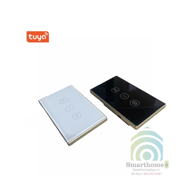 Công Tắc Điều Khiển Rèm Cửa Cửa Cuốn Đảo Chiều Động Cơ Viền Kim Loại Wifi Tuya CS1v2