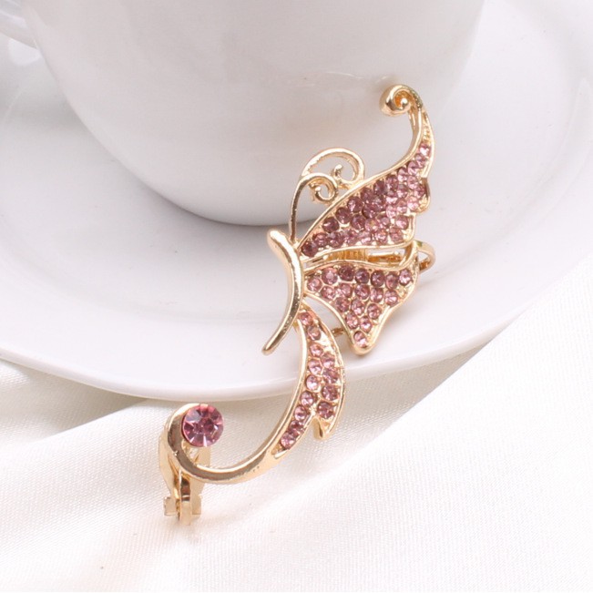 Hoa tai hình bướm đính đá thời trang