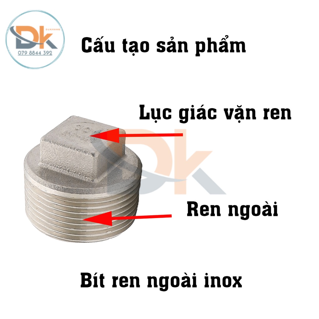 Bít ren ngoài inox 304