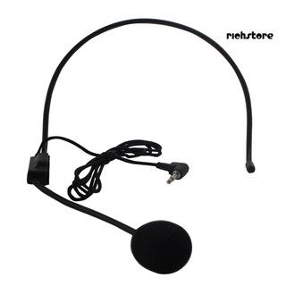 EJ_3.5mm Wired Headset Microphone Headworn Mic for Voice Amplifier Loudspeaker