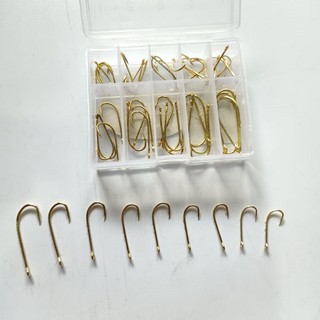 combo hộp 50 lưỡi câu siêu vàng có ngạnh lưng,có 10 size lưỡi trong 1 hộp từ nhỏ đến lớn-lưỡi câu ngạnh lưng câu cá siêu