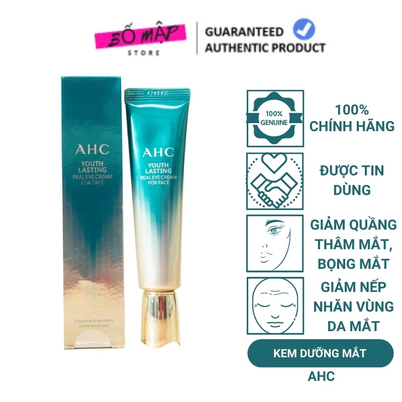 [SALE] [CAM KẾT 100% CHÍNH HÃNG] Kem Dưỡng Mắt AHC YOUTH LASTING REAL EYE CREAM FOR FACE Hàn Quốc Mini