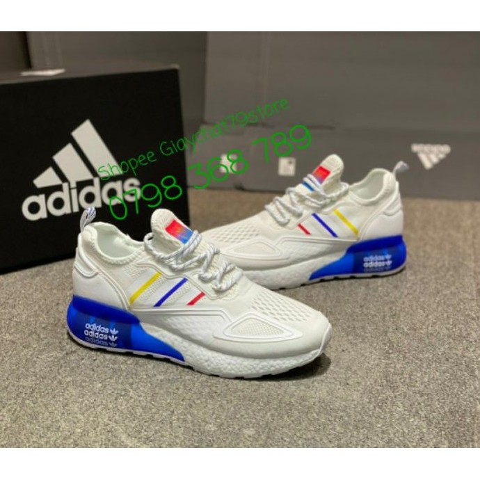Giày Adidas ZX 2K Boost White/Blue  Men/Women