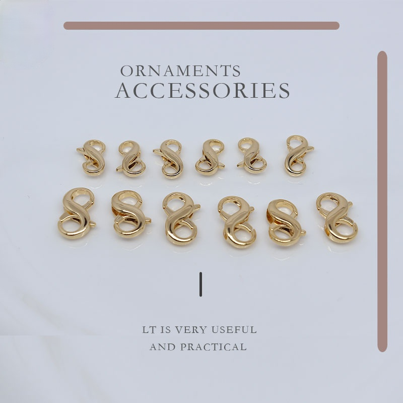 Khóa Hợp Kim Đồng 8 Lỗ Xỏ Hạt Ngọc Trai Làm Trang Sức Thủ Công 14k