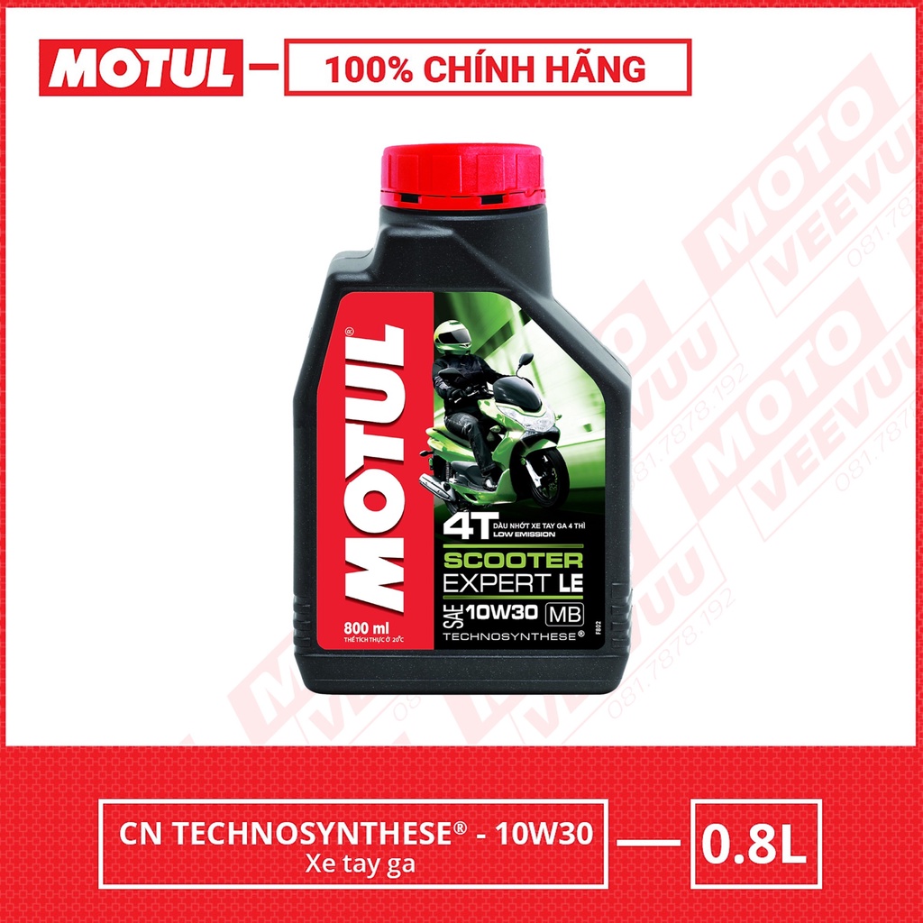 Dầu nhớt xe tay ga Motul Scooter Expert LE 4T 10W30 SM MB 800ml Bán tổng hợp