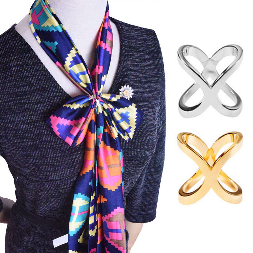 Ghim Cài Khăn Choàng Thiết Kế Đục Lỗ Nhiều Màu Sắc Thanh Lịch Thời Trang Cho Nữ
