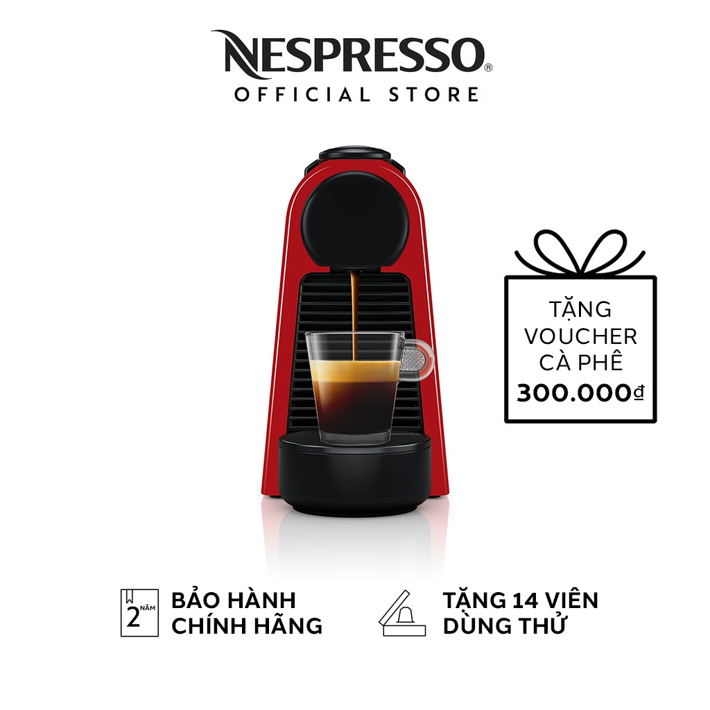 [Mã ELHADEV giảm 4% đơn 300K] Máy pha cà phê Nespresso Essenza Mini Đỏ