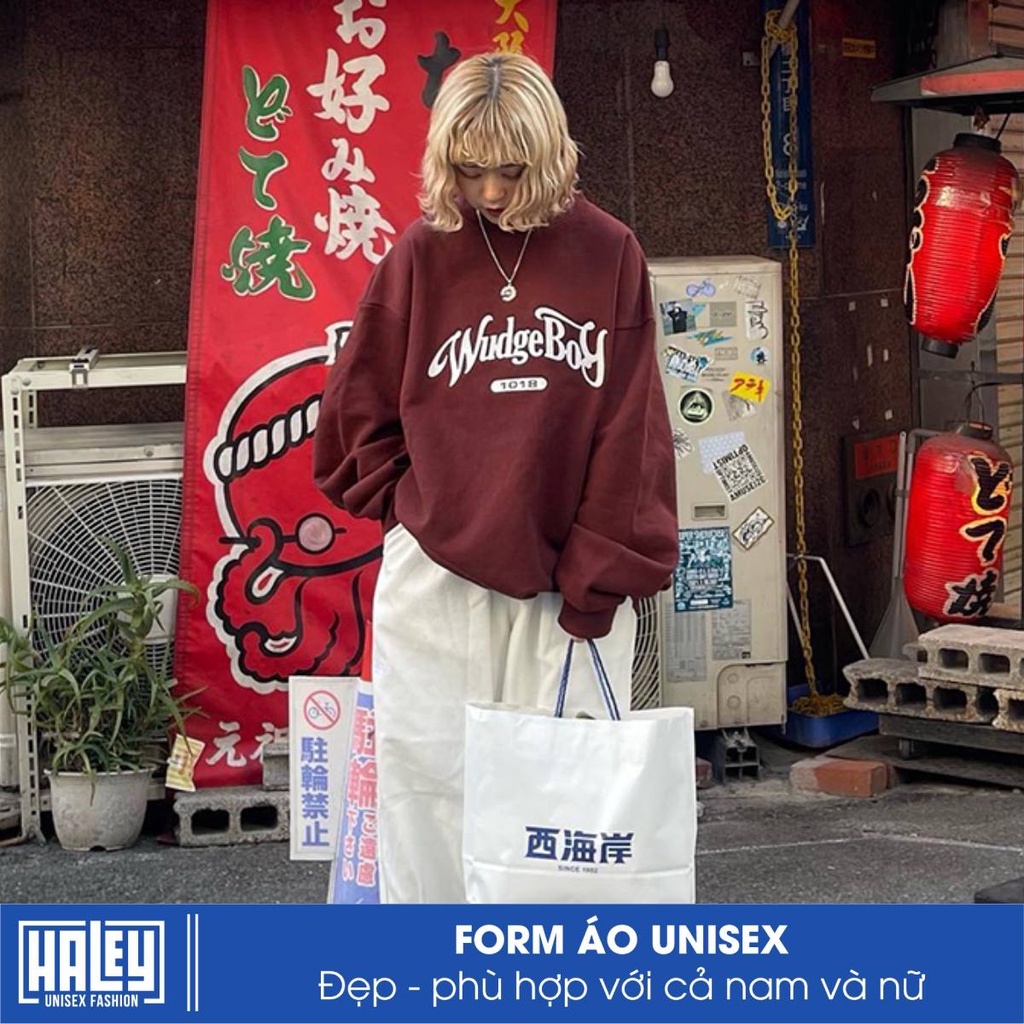 Áo Sweater HALEY mã HD65 WUDGE BOY Nam Nữ Unisex Dài Tay Phong Cách Hàn Quốc Hottend Cá Tính Năng Động