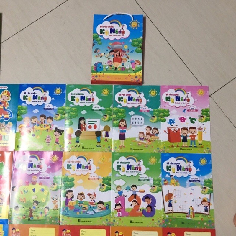 Bộ 8 Quyển Tập Tô Màu -Tô Số -Tô Chữ -Dành cho bé từ 3-6 tuổi