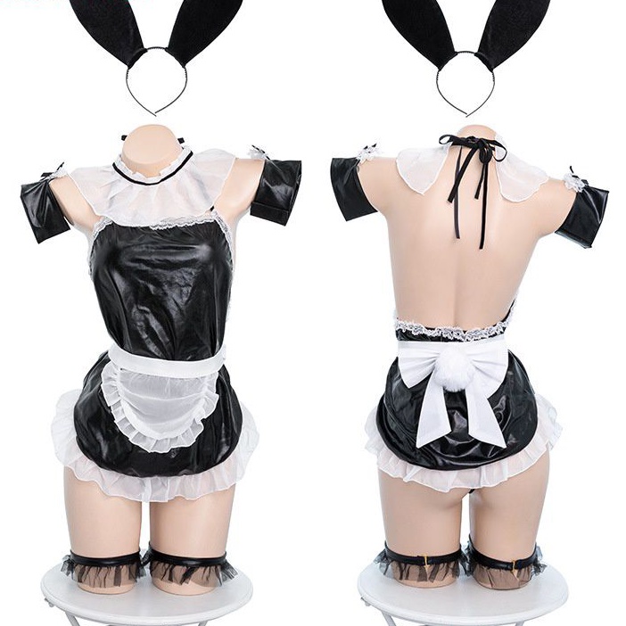 Cosplay thỏ da bunny girl gợi cảm - đồ ngủ bodysuit 2 dây hóa trang sexy