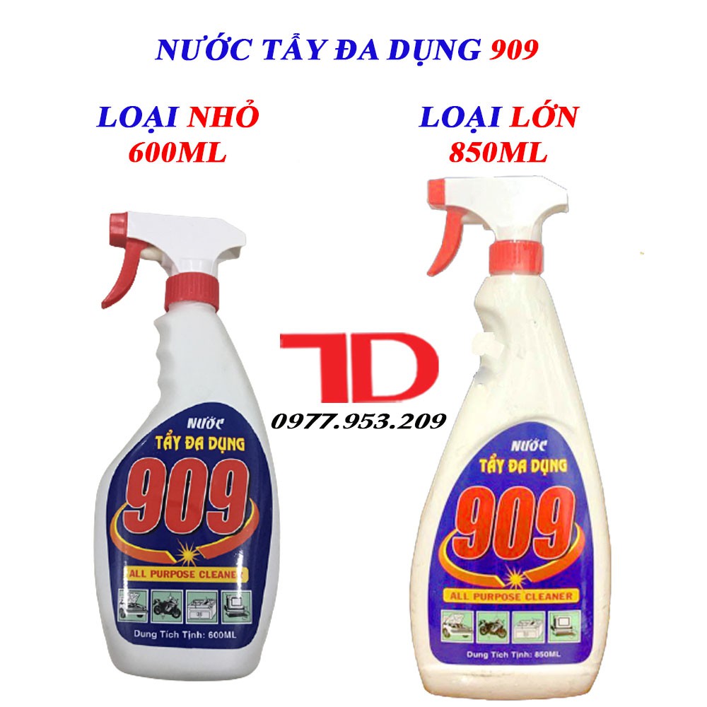 Nước tẩy đa dụng 909, nước tẩy đa dụng 909, chất tẩy rửa đa năng, 2 loại lớn và nhỏ