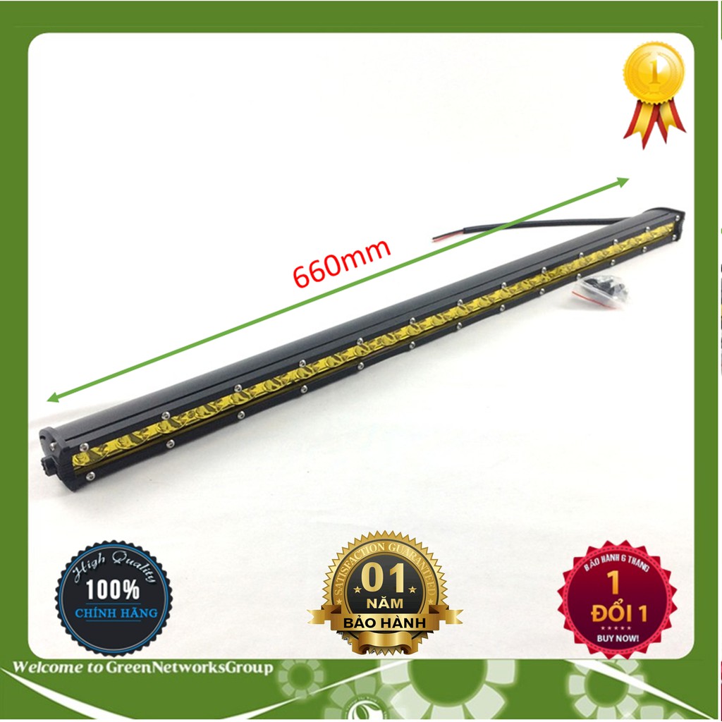 Đèn pha Led bar trợ sáng dài 50 cm Trắng + vàng