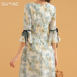 Đầm hoa cổ thuyền DA741 GUMAC