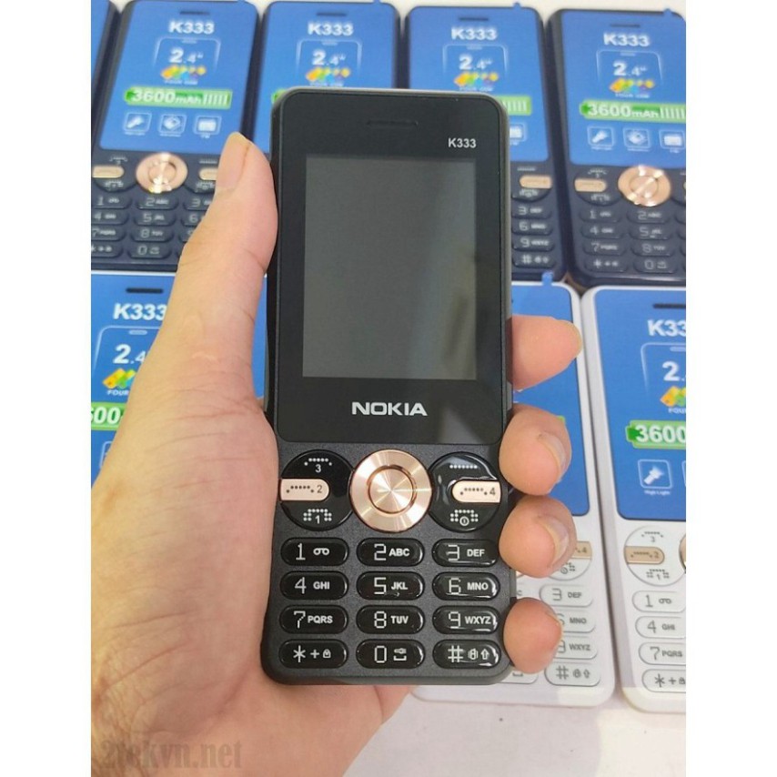 XẢ HẾT KHO Điện thoại 4 sim NOKIA K333 - Thiết kế nhỏ gọn, bảo hành 12 tháng XẢ HẾT KHO