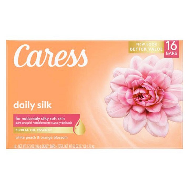 Lốc xà phòng Caress Daily Silk, 16 x 106g