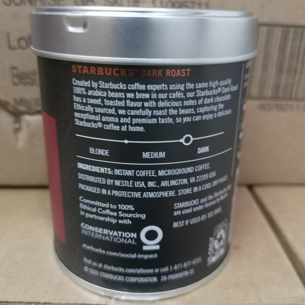 Hộp Cafe Starbucks hòa tan 40 phần 100% Arabica nhập Mỹ